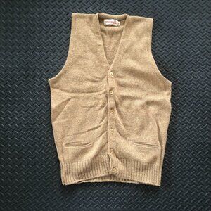 VINTAGE MCGREGOR CARDIGAN SWEATER VEST WITH POCKETS SIZE XL GRANDPA PREPPY